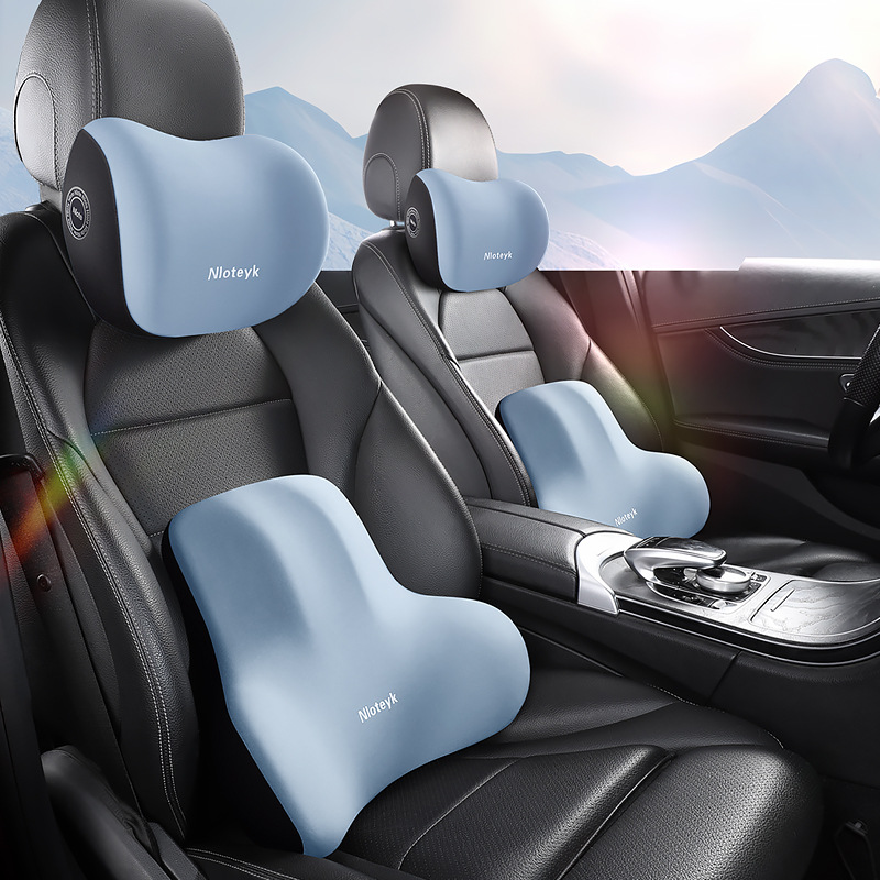 Memory Foam Car Neck Pillow Lumbar Support - Memory foam car headrest, lumbar support,