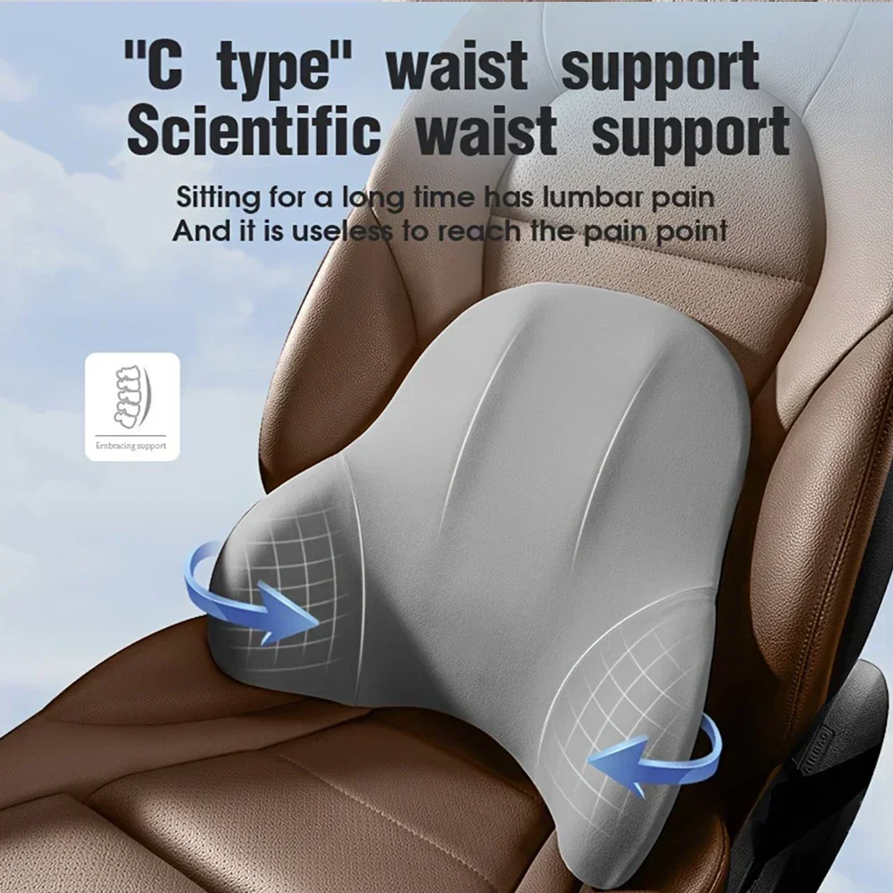 Memory foam car headrest, lumb - Memory Foam Car Neck Pillow Lumbar Support recension och pris