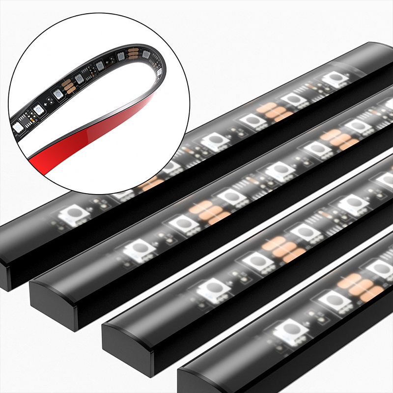 RGB Neon Car Ambient Strips Au - Led Ambient Interior Car Lights App Control recension och pris