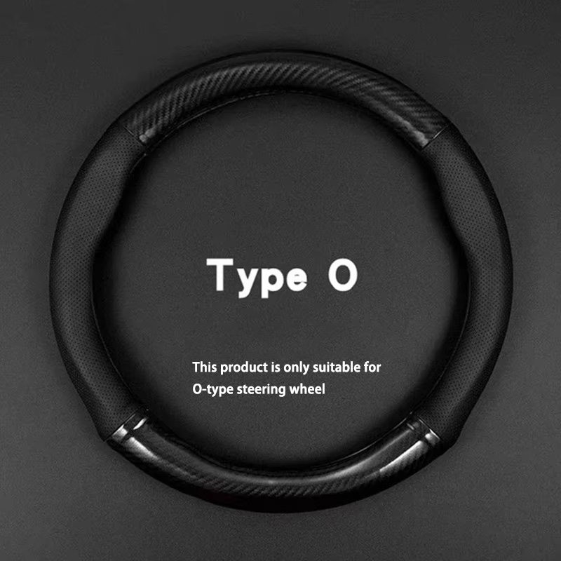 For Mercedes Benz Cars Carbon  - Car Steering Wheel Cover Anti Slip Breathable recension och pris
