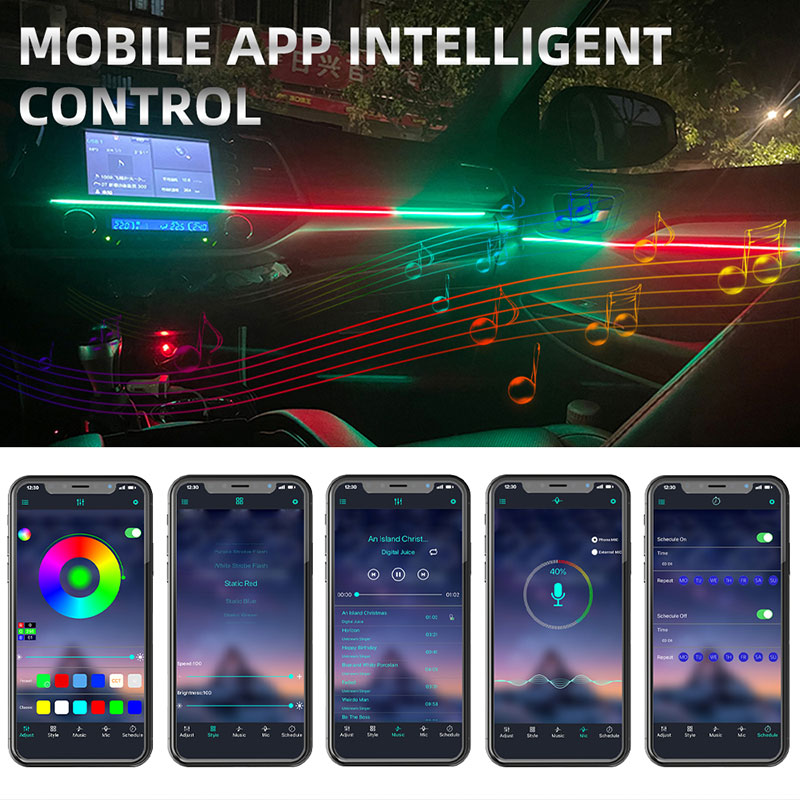 LED Car Foot Ambient Light 26  - Led Ambient Interior Car Lights App Control recension och pris
